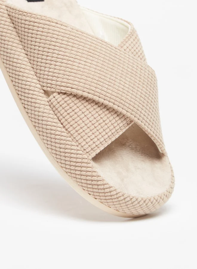DUCHINI Men Textured Bedroom Slide Slippers