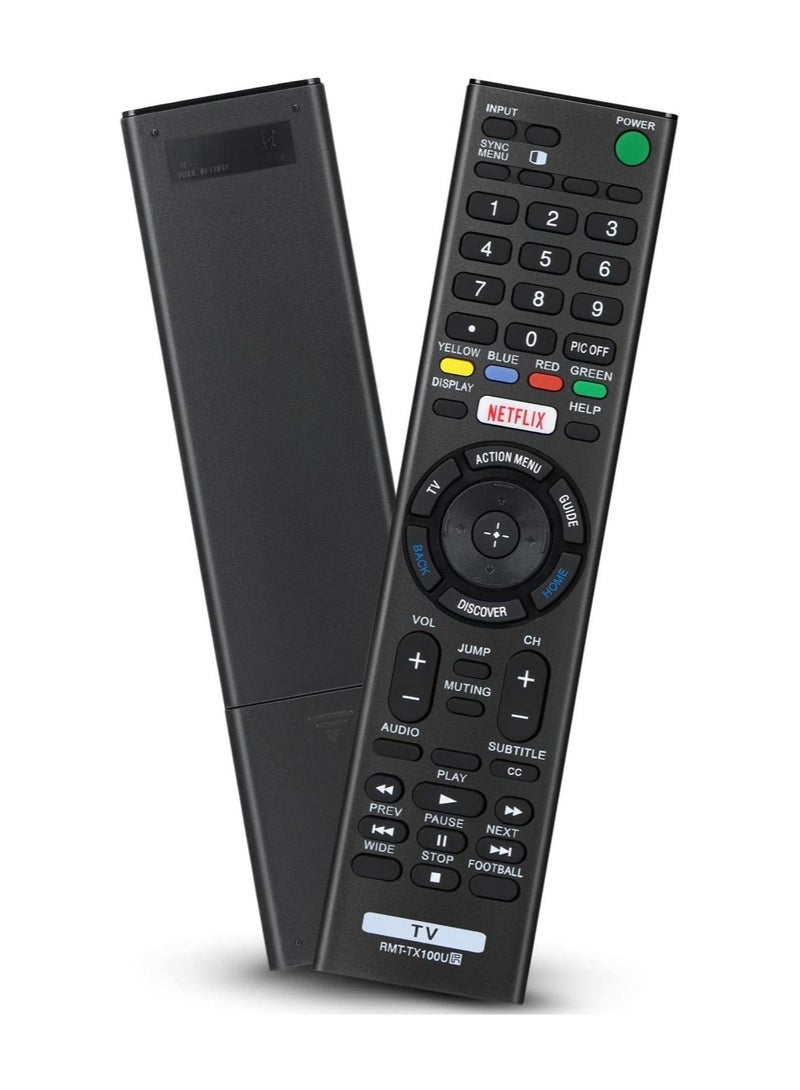 جهاز تحكم عن بعد عالمي RMT-TX100U بديل لجهاز تحكم تلفاز سوني - لجميع تلفزيونات سوني LCD LED UHD HDTV برافيا الذكية مع زر نتفليكس - Image 1