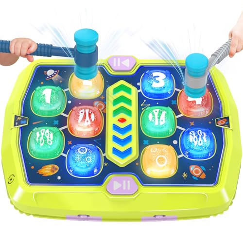 TooLion Toddlers Toys Age 38 Hammer Mole Game Toys for 3 4 5 6 7 Year Old Boys with 3 ModesInteractive Toddler Boy Girl Toys with 2 Hammers Sound  Light Birthday Xmas Gift for 310 Year Old Boys Girls - Image 1