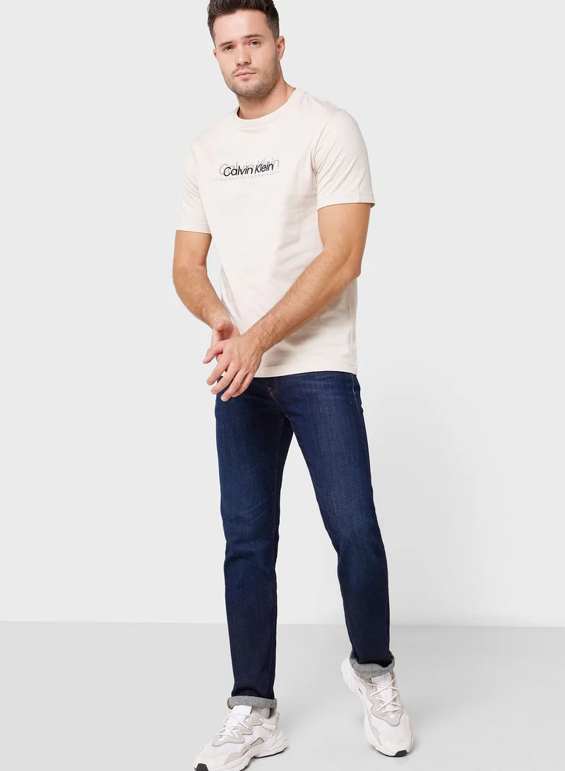 CALVIN KLEIN Logo Crew Neck T-Shirt
