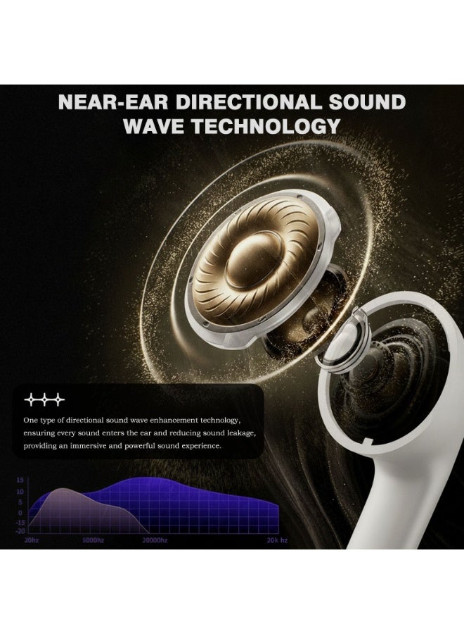 Philips TAQ2420, Earphone,True Open Ear Headphones,True Wireless Earbuds,Long Playtime, IP54 Water and Dust Proof with ANC,AI Call Noise Reduction,3D Surround Sound,Sterling Sound, Secure Fit and Comfort, For Sports, Work White white - Image 3