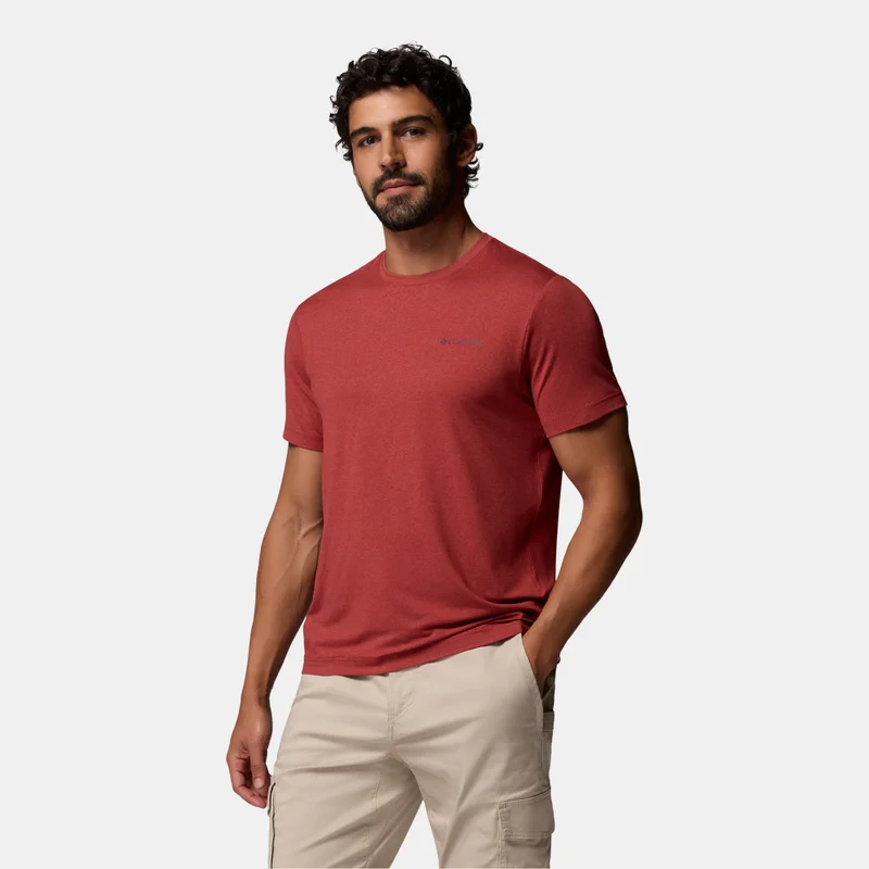 Columbia Red Men's Parsons Point Hiking T-Shirt for Men | Best Price UAE