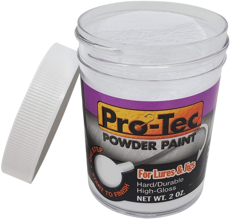 Pro-Tec Powder Paint 2 oz Jar (White) - Fishing Tackle Paint - Image 1