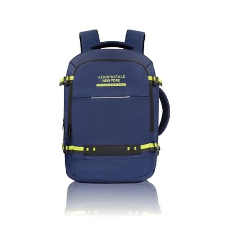 Aeropostale Laptop Backpack Ohio - Navy | Bag for Travel | Versatile 3-Compartment Laptop Backpack with 360-Degree Opening | Trolley Strap, and Hidden Security Pocket - Image 1