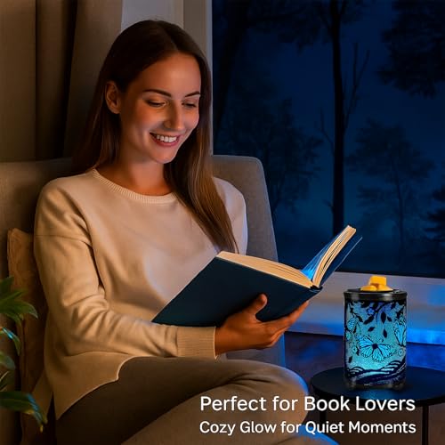 Leyoue Electric Wax Melt Warmer PTC Heating Plate with 7 Colors LED Changing Light Wax Warmer Fragrance Warmer for Home Office Gifts & Decor(Butterfly) - Image 5
