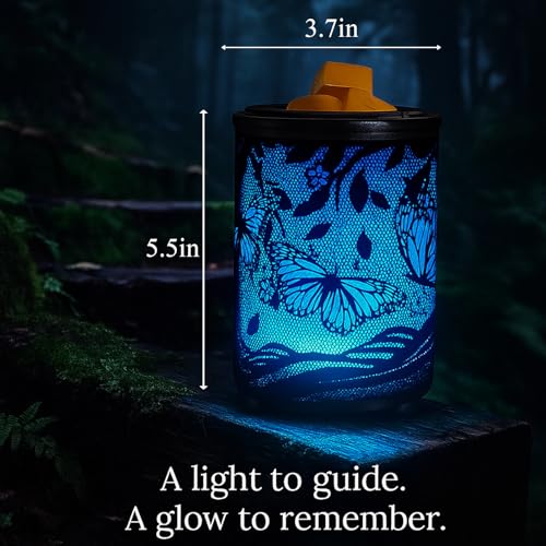 Leyoue Electric Wax Melt Warmer PTC Heating Plate with 7 Colors LED Changing Light Wax Warmer Fragrance Warmer for Home Office Gifts & Decor(Butterfly) - Image 4
