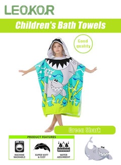 LEOKOR Kids Bath Towel for 4-9 Years Toddler, Microfiber Bath Towel Super Soft Robe Poncho Bathrobe, Children's Beach Pool Bath Swim Coverups with Portable Bag 70*150CM  - Image 4