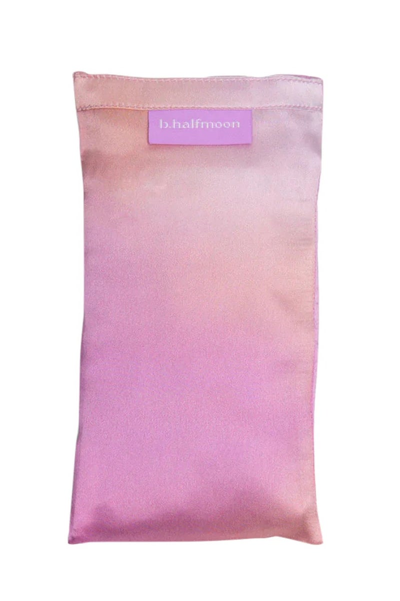 HALFMOON Crystal Eye Pillow – Rose Quartz | Silk Cover, Organic Fill & Natural Crystals for Relaxation and Mindfulness - Image 1