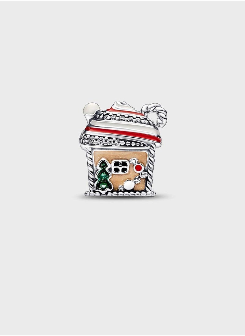 PANDORA Festive Gingerbread House  Charm  - Image 2