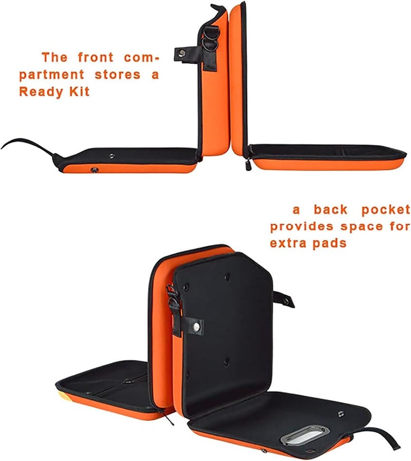 AED Defibrillator Bag, Portable AED Storage Bag Emergency Instrument Container with Adjustable Shoulder Straps and Reflective Strips, Eye-catching Color, Suitable for AED120G5 - Image 3