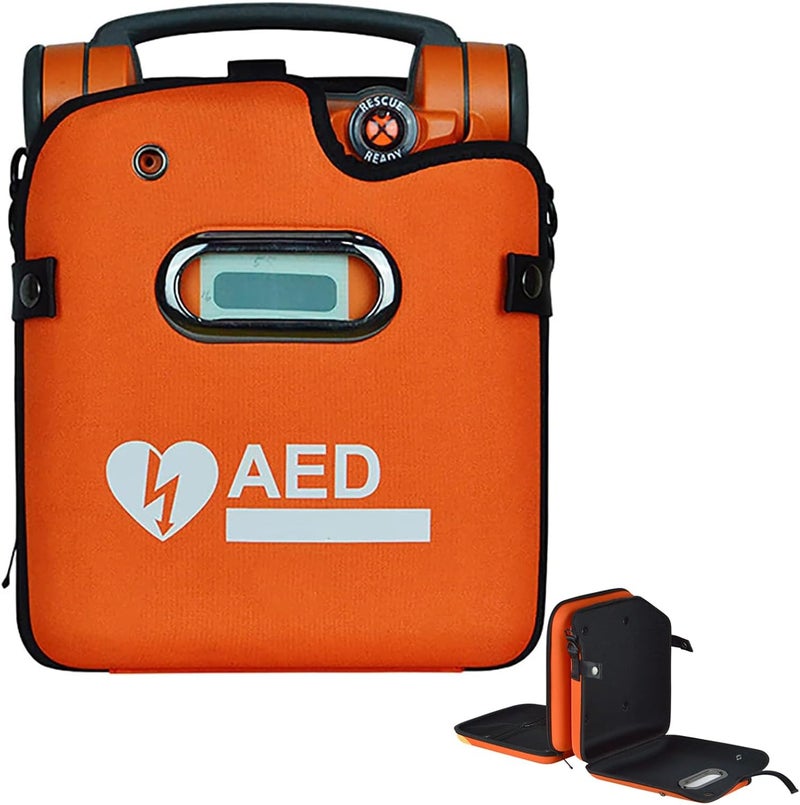 AED Defibrillator Bag, Portable AED Storage Bag Emergency Instrument Container with Adjustable Shoulder Straps and Reflective Strips, Eye-catching Color, Suitable for AED120G5 - Image 1