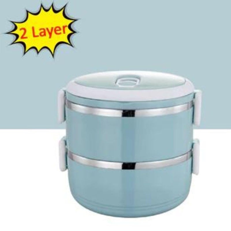 Niralasa Niralasa Stainless Steel Insulated Multi Layer Hot Lunch Box with Handel and Lock Lid Leak Proof - Image 2