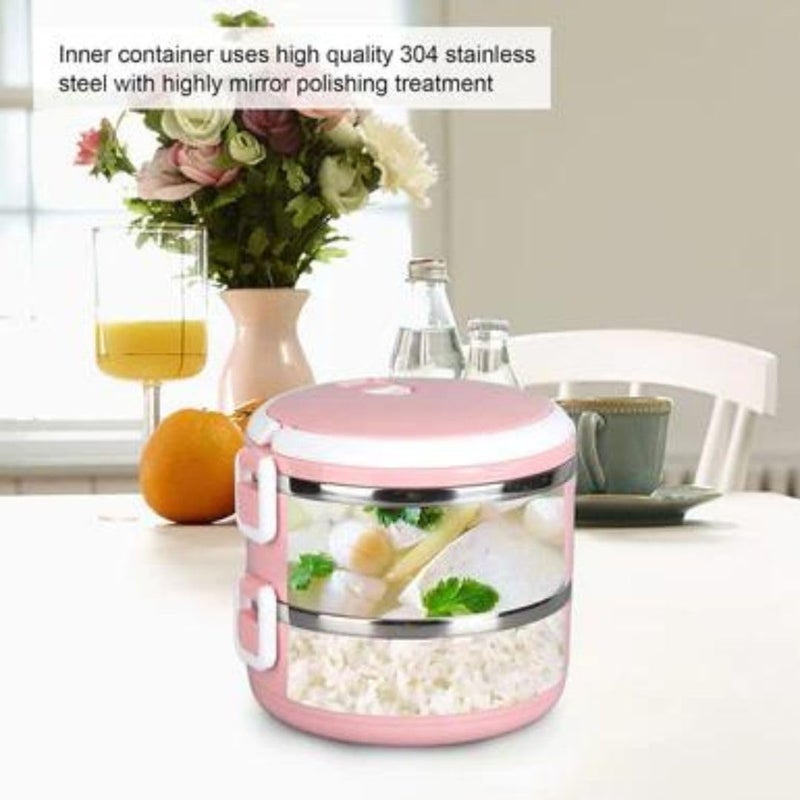 Niralasa Niralasa Stainless Steel Insulated Multi Layer Hot Lunch Box with Handel and Lock Lid Leak Proof - Image 5