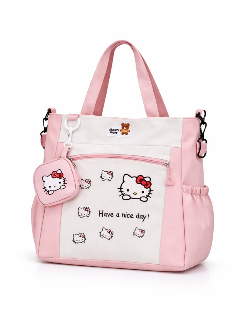 Ladies Shoulder Tote Bag with Adjustable Strap & Cute Print Design – Spacious Casual Handbag for Daily Use, Travel & Shopping - Image 2