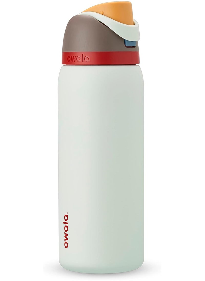 Owala Owala FreeSip Insulated Stainless Steel Water Bottle with Straw, BPA-Free Sports Water Bottle, Great for Travel, 32 Oz, Boneyard  - Image 1