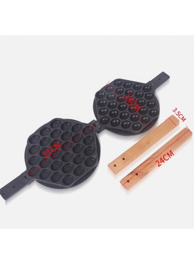 Junling Electric Egg Machine Template Commercial Household Gas Hong Kong Egg Mold Non-stick Pot Machine Egg Mold-Specifications:Ordinary 3-layer Non-stick Coating-Size:Classic Egg Waffle Template - Image 5