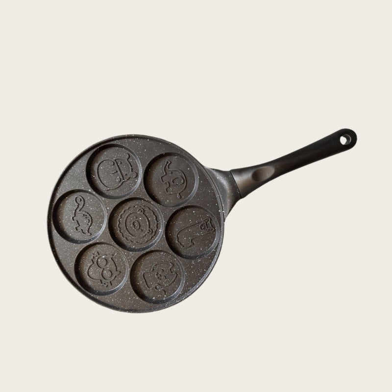 1Pcmulti-Hole Egg Frying Pan Creative Porous Frying Pan Barbecue Plate Household Aluminum Alloy Series - Image 1