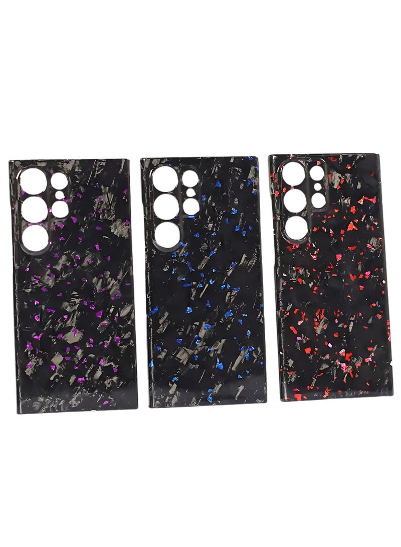 SOLARAE Luxury Glossy Aramid Carbon Fiber Protective Case For Samsung Galaxy S24 ultra Anti-fall Case Slim Design ( Red ) - Image 5