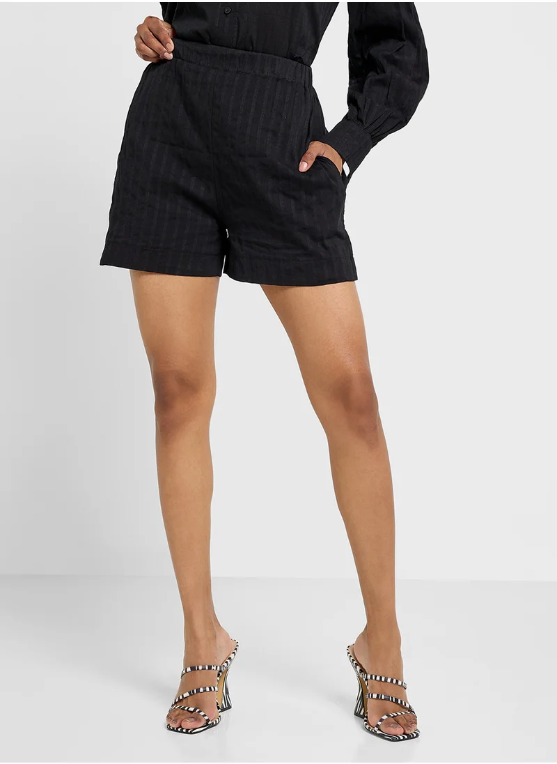 Ginger Stripe Button Down Shirt & Short Co-Ord Set