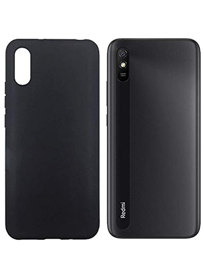 IAF Xiaomi Redmi 9A Case Cover Slim Flexible Soft with Camera Protection Bump Back Cover Case for Xiaomi Redmi 9A Matte Black