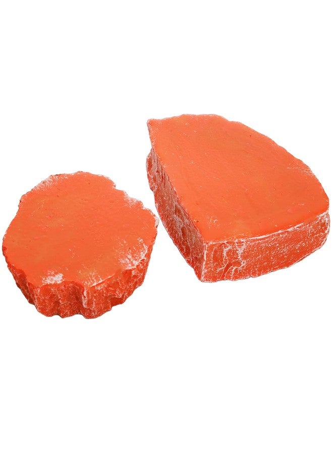 Frcctre 4 Pack Reptile Food Dish with Feeding Tongs, Resin Reptile Water Dish Food Bowl Feeding Terrarium Bowl for Leopard Gecko Lizard Tortoise Hermit Crab Bearded Dragon Chameleon, Orange - Image 4