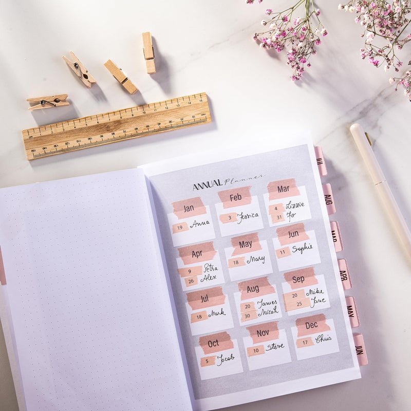 DIVERSEBEE Pastel Washi Tape Set, 5 Rolls Decorative Scrapbook Tape, Cute Craft Tape, Scrapbooking Bullet Journal Supplies, Bible Journaling, Planner Accessories, Gift Wrap Tape (Planner) - Image 4