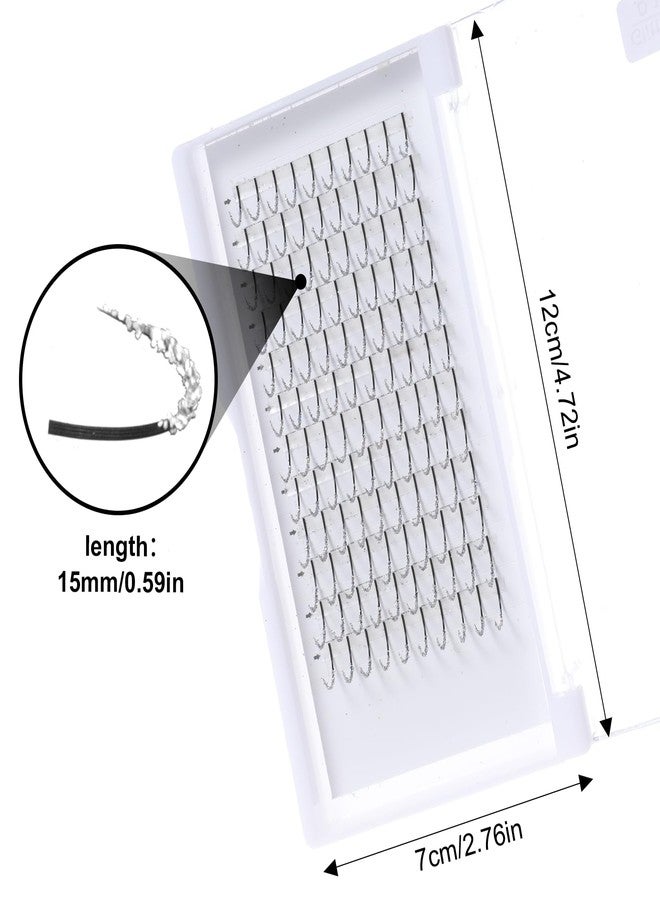 COMNICO Glitter Lash Extensions, 120 Pcs 12 Colored Wide Individual Lashes Cluster DIY Eyelash Extensions Single Eye Lash Professional Supplies for Personal Makeup (Laser Silver) - Image 2