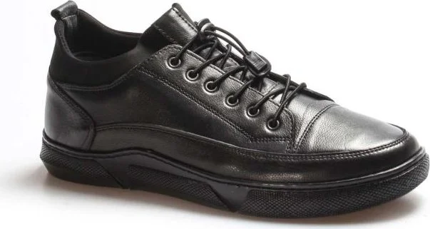 Fast Step Genuine Leather Black Men's Casual Shoes 948ma6002