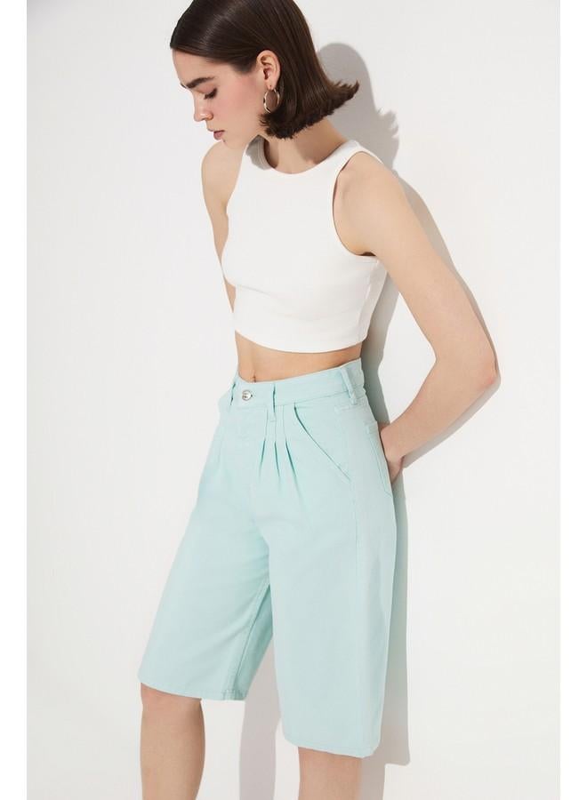 June Bermuda Denim Short Mint