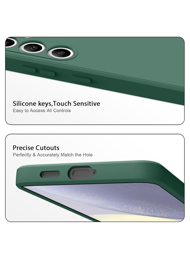 حافظة لهاتف سامسونج جالاكسي S24 FE غطاء سيليكون ناعم مقاوم للصدمات بلمسة نهائية غير لامعة وغطاء خلفي داخلي من القماش مع حافظة حماية للكاميرا لهاتف سامسونج جالاكسي S24 FE - Image 2