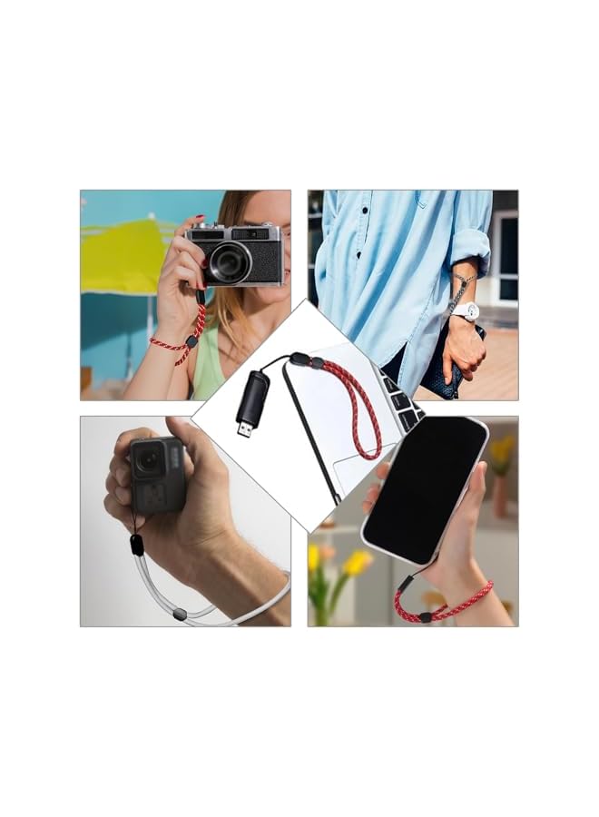 Green Tiger 6 Pack Adjustable Hand Wrist Strap Lanyard - 20cm/7.87 inch Wrist Strap for Phone, Keys, USB, Camera, GoPro - Secure Grip - Image 2