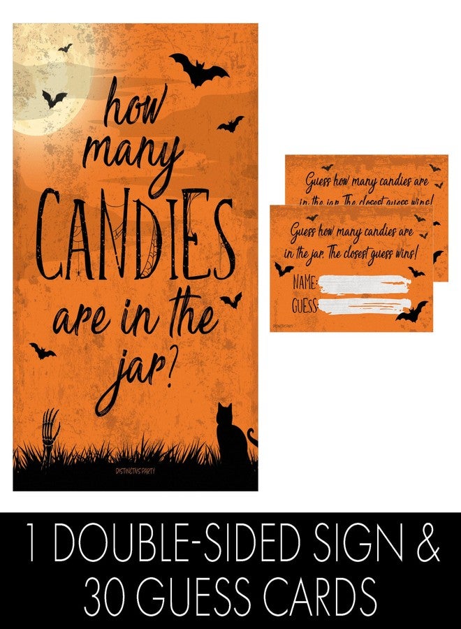 دسكتيكتفز لعبة حفلة الهالوين من ديستنكتيف - خمن عدد الحلوى الموجودة في البرطمان (لافتة واحدة و30 بطاقة تخمين) - Image 3