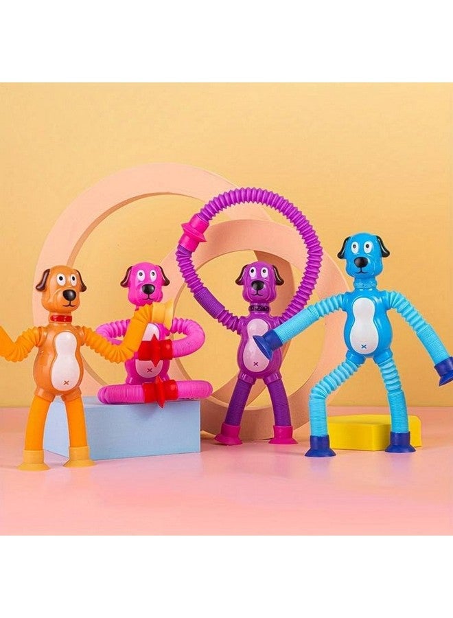 Amitasha 3 Pcs Telescopic Suction Cup Giraffe Toy Shape Changing Pop Fidget Tubes Sensory Toys for Girls Boys - Image 3