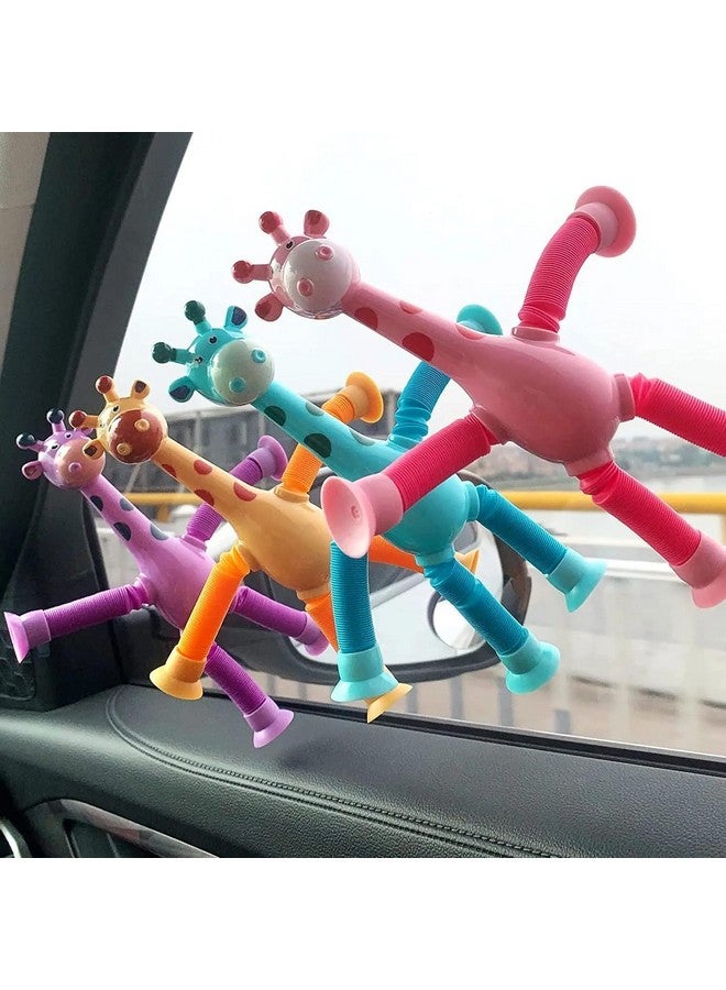 Amitasha 3 Pcs Telescopic Suction Cup Giraffe Toy Shape Changing Pop Fidget Tubes Sensory Toys for Girls Boys - Image 4