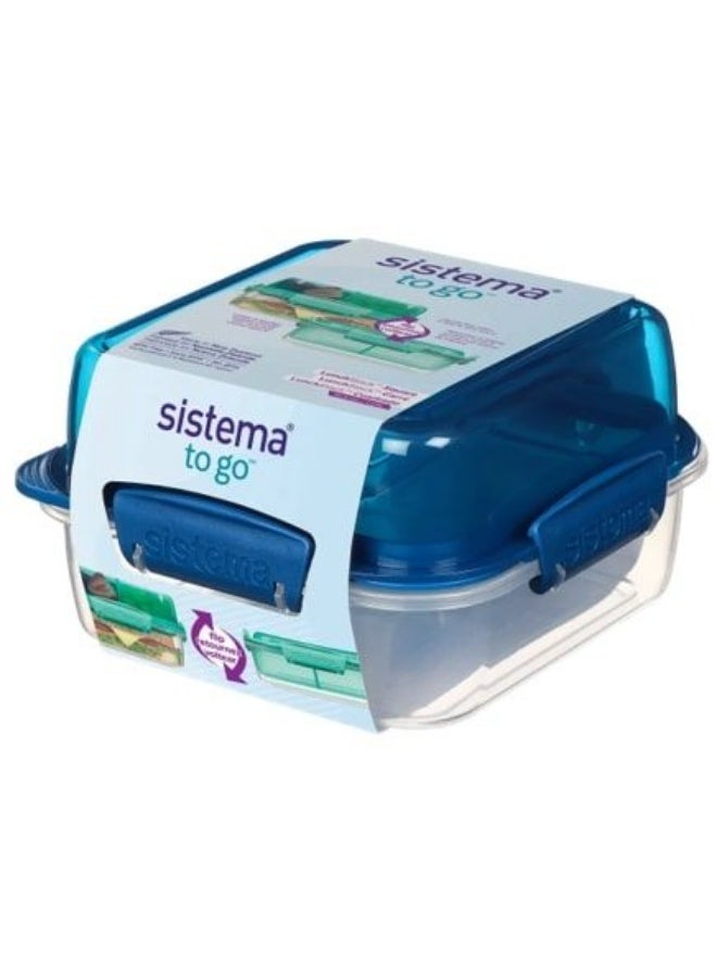 Sistema Lunch Box Stack Square 1.24L FlipTop