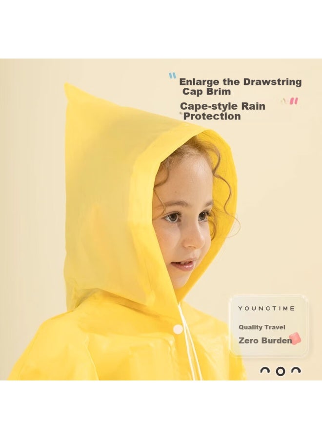 Sometimes Disposable Raincoat For Children With Time Slot, Thickened And Transparent, Extra Large Backpack Position, Suitable For School And Spring Outings, Rain Poncho For Boys And Girls - Image 3