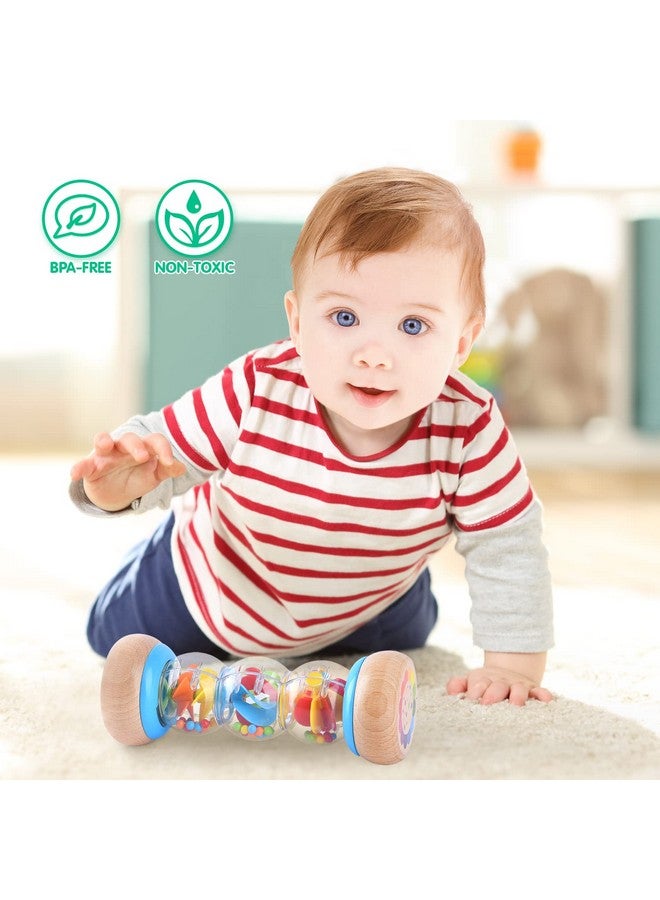 PLAY Rainmaker - 7 inch Wooden Rain Stick Montessori Toys for Babies 6-12 Months,Baby Rattle Shaker Sensory Developmental Toy,Raindrops Musical Instrument Baby Musical Toys for 1 Year Old Toddler Kids - Image 5