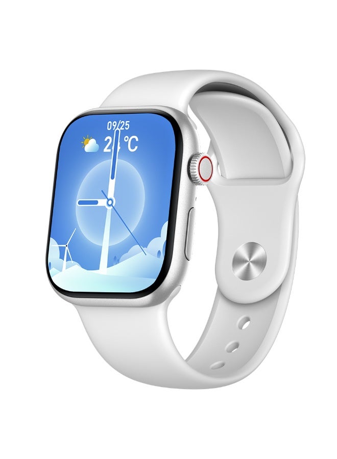 Outbox OB10 Limitless Smart Watch 2.04″ AMOLED Display, Bluetooth Calling, 100+ Sports Modes, Fitness & Health Tracker, Android & iOS – Silver - Image 1