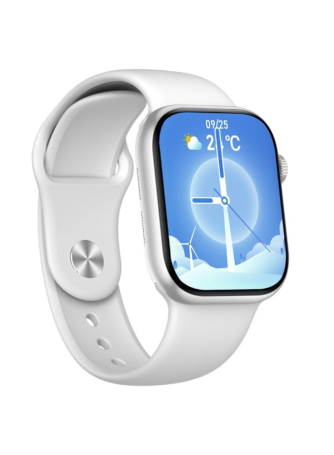 Outbox OB10 Limitless Smart Watch 2.04″ AMOLED Display, Bluetooth Calling, 100+ Sports Modes, Fitness & Health Tracker, Android & iOS – Silver - Image 2