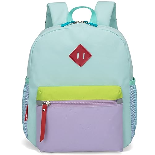 HawLander Little Kids Backpack for Boys or Girls, Toddler School Bag Fits 3 to 6 years old, Light Green, 15 Inch - Image 1