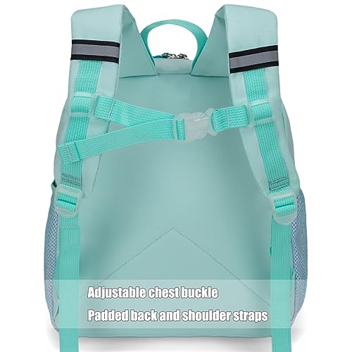 HawLander Little Kids Backpack for Boys or Girls, Toddler School Bag Fits 3 to 6 years old, Light Green, 15 Inch - Image 3