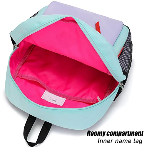 HawLander Little Kids Backpack for Boys or Girls, Toddler School Bag Fits 3 to 6 years old, Light Green, 15 Inch - Image 4
