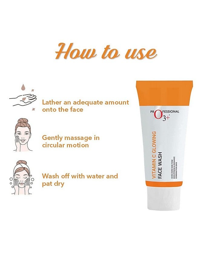 O3+ Vitamin C Face Wash Glow For Daily Brightening & Gentle Cleansing 60G - Image 3