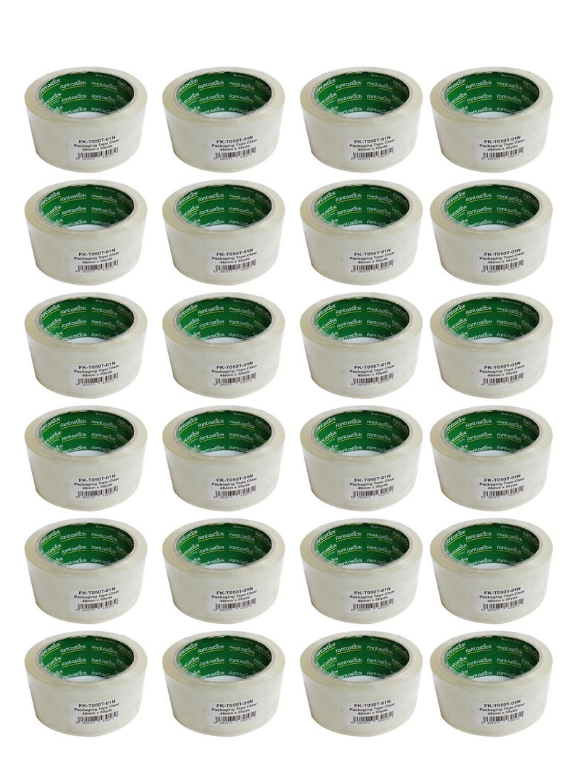 Fantastick 24-Piece Clear Two Inch Wide Packaging Tape 50 Yards Length  - Image 1