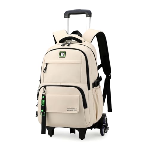 Armbq Rolling Backpack for Boys Kids with Wheels Trolley School Bag for Teens Elementary Wheeled Backpack - Image 1