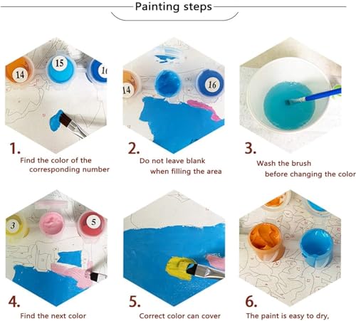 ldazao Paint By Numbers Kit For Adults, Scenery Paint By Numbers,Tree Painting By Numbers For Adults, Diy Oil Painting For Kids, Without Frame Paint By Number On Canvas For Gift Home Wall Decor(16x20inch) - Image 5