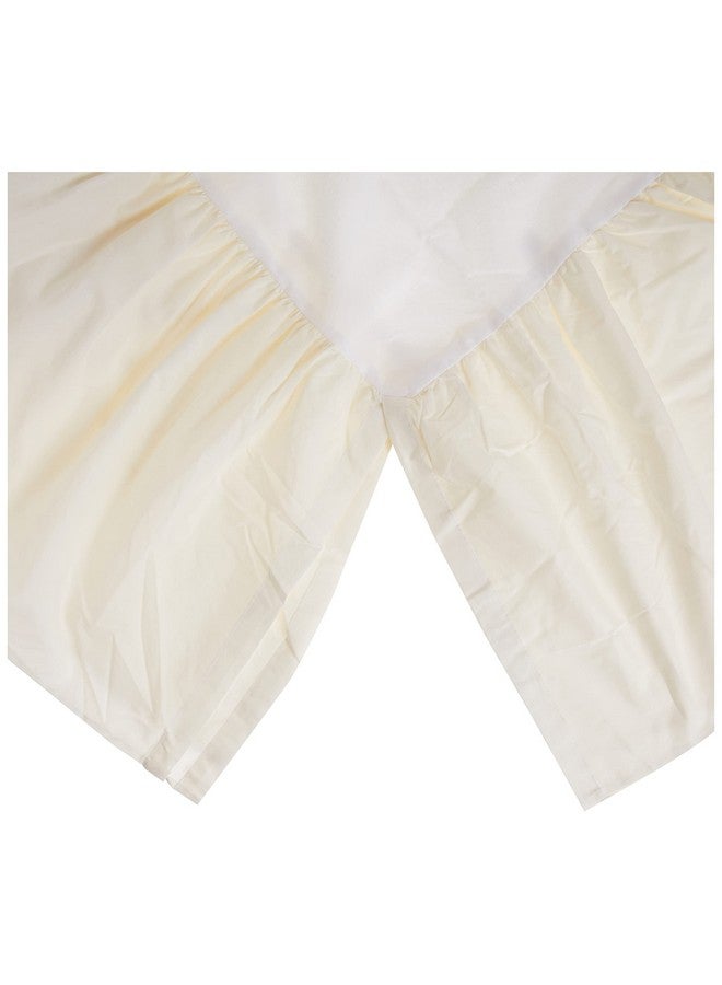 American Baby Company 100% Natural Cotton Percale Ruffled Crib Skirt Ecru 52"L X 28"W + 13.5"  - Image 4