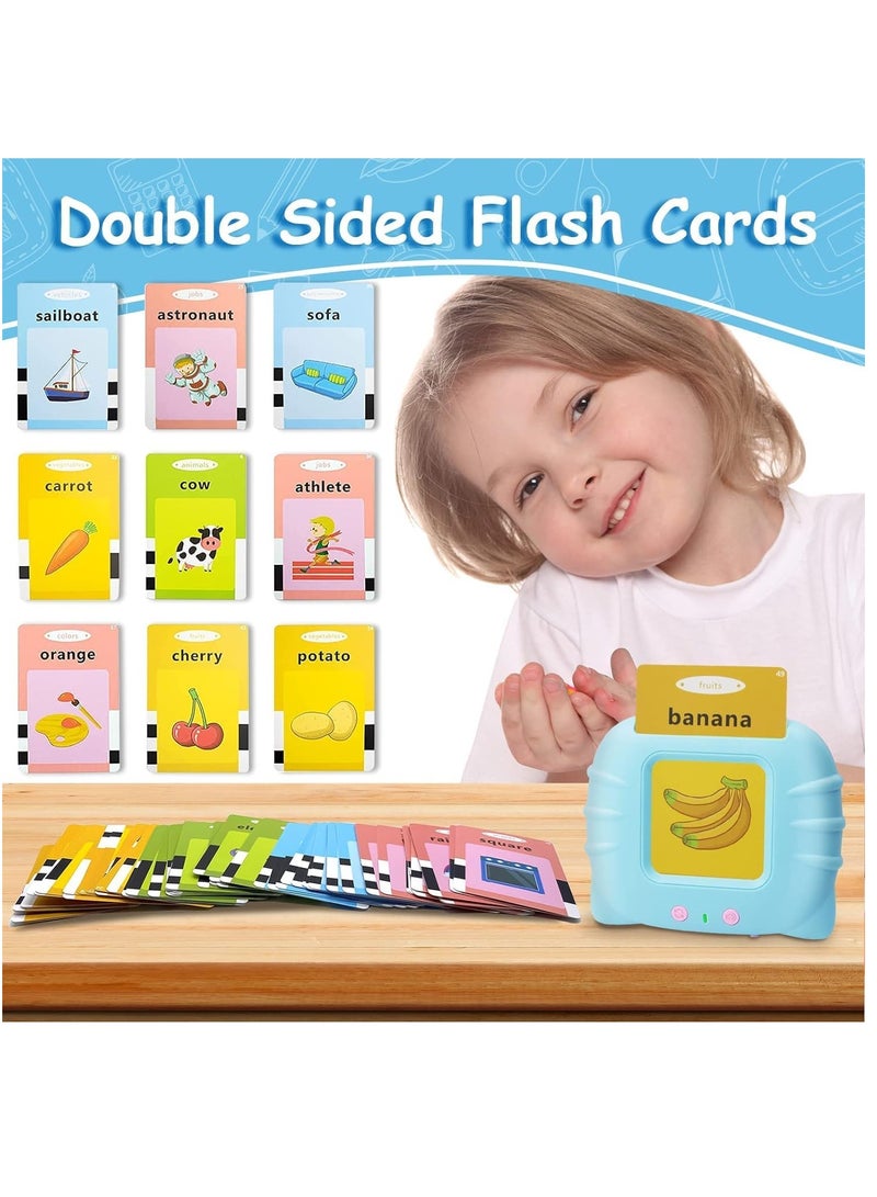 ELTRAZONE Talking Flash Cards Educational Toys - Talking Flashcards Learning Toys for Toddlers - Montessori Toys Flash Cards for Age 2 3 4 5 6 - Blue  - Image 2