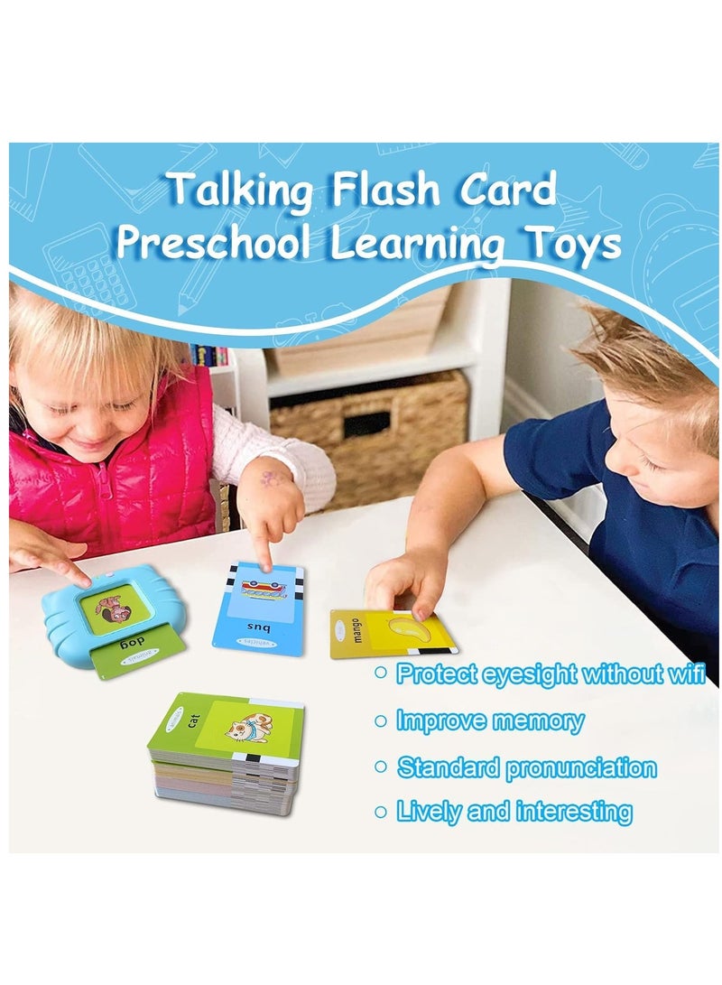ELTRAZONE Talking Flash Cards Educational Toys - Talking Flashcards Learning Toys for Toddlers - Montessori Toys Flash Cards for Age 2 3 4 5 6 - Blue  - Image 4