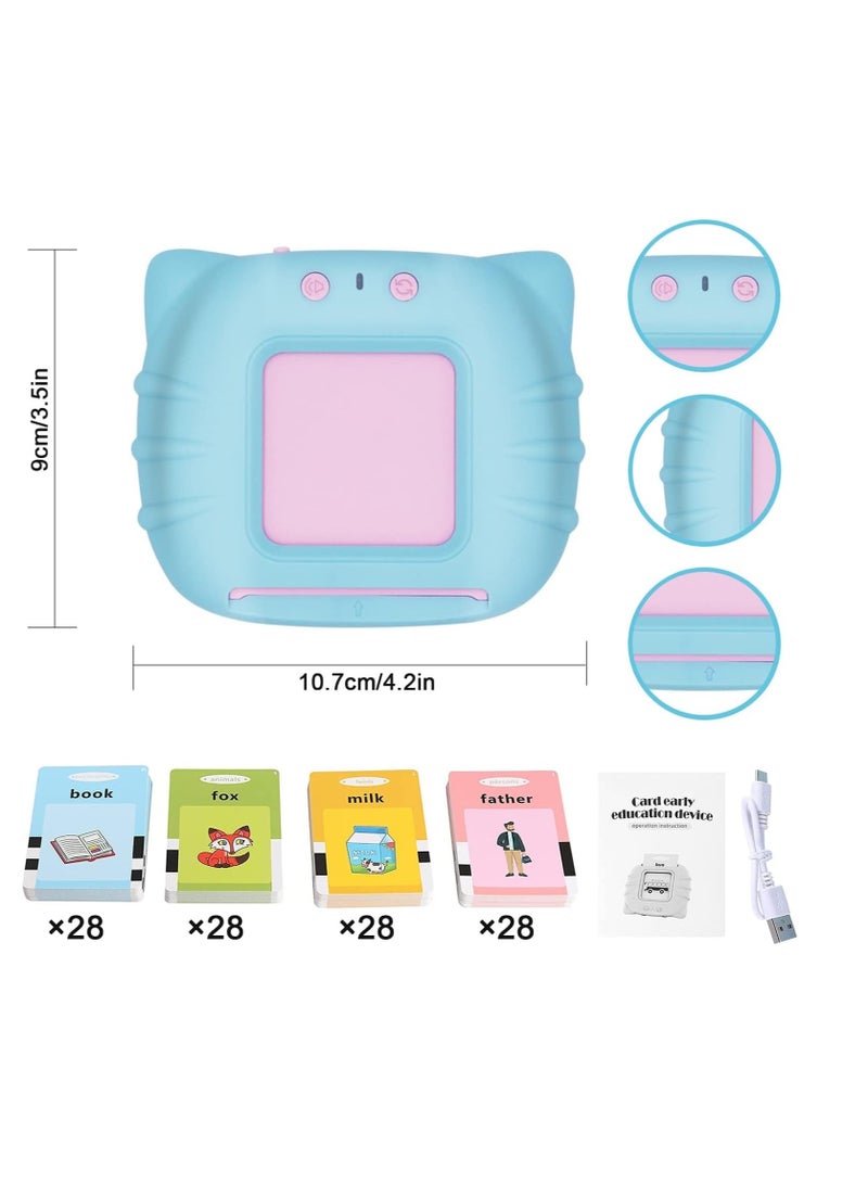 ELTRAZONE Talking Flash Cards Educational Toys - Talking Flashcards Learning Toys for Toddlers - Montessori Toys Flash Cards for Age 2 3 4 5 6 - Blue  - Image 3